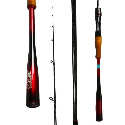 China New Arrival 1.98m 2.44m 2 Section Carbon Sea Fishing Rods Carbon Spinning Rod Casting Slow Pitch Casting Rod for sale