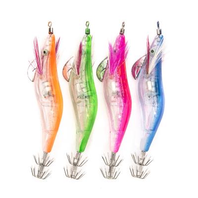 China LED Lure Shrimp Squid 10cm Outdoor Electronic Luminous Fishing Night Fishing Jig Hook SP-YJ-S-001 for sale