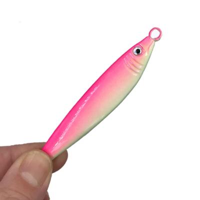 China Factory price metal 40g/60g/80g fishing hard lure swimbait basting for luring metal slow basting lure for sale