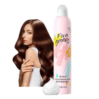 China OEM Alcohol Free Styling Foam Wax Wool Bun Curly Elastin Hair Moisturize and Fluffy Keeping Bun Mousse for sale