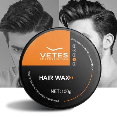 China Private Label Hair Wax Alcohol Free Pomade Strong Holding Hair Wax For Man for sale