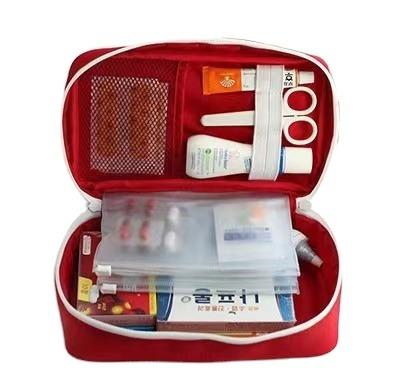 China Wholesale Medical Bag Box First Aid Kit First Aid Survival Trauma Emergency Red Fashion Travel Organizer for sale