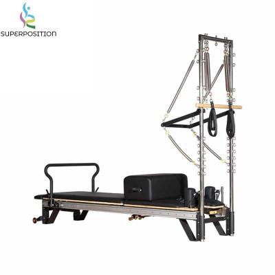 China Eco - Friendly Commercial Training Multifunctional Aluminum Pilates Reformer With Half Turn Trapeze for sale