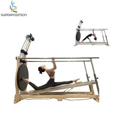 China Wooden gyrotonic bodybuilding fitness gym stability training pilates pulley tower jump for sale