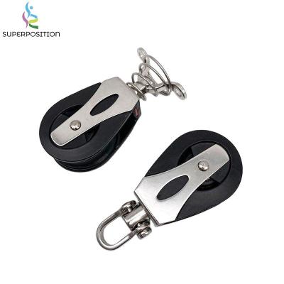 China Best Quality Durable Stainless Steel Swivel Blocks Single Pulley Accessories Nylon Pilates Pulley for sale