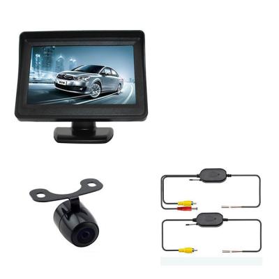 中国 Wireless 4.3inch TFT LCD Car Rear View Monitor With Backup Rearview Camera Waterproof Kits PZ703-403W 販売のため