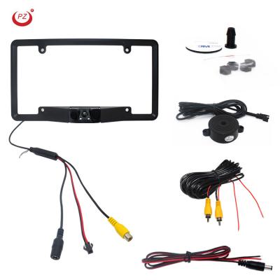 China Parking Aid 3 in 1 License Plate Frame Recognition Rear View Backup Camera zu verkaufen