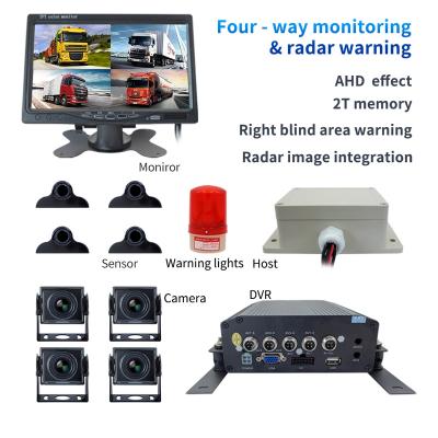 China 4pcs Parking Sensors Safe Parking Alarm Car Blind Spot Camera Visual Monitoring System For BUS/Truck/Excavator/Cement Mixer Te koop