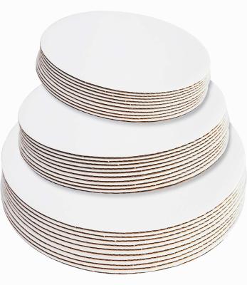 China 6 8 10 12 Inch Low Price Recyclable Corrugated MDF Cake Base Boards Round Tray for sale