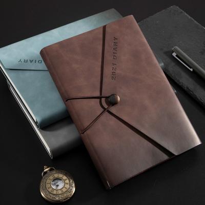 China With pen holder; With logo a5 elastic custom wholesale custom business rope diary leather notebook with elastic rope for sale