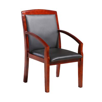 China Solid Wood Frame Office Furniture Chair Conference Table And Wooden Chairs Office Chair Luxury for sale