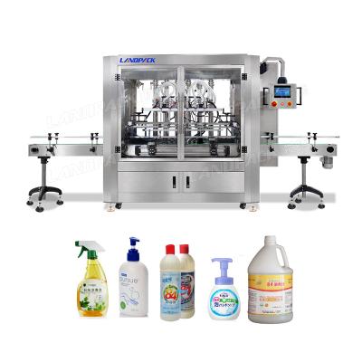 China Fully Automatic Bottle Piston Type Shampoo Laundry Detergent Filling Machine Line for sale