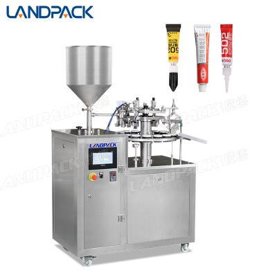 China Landpack Semi-Automatic Metal Tube Filling And Sealing Machine for sale