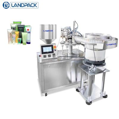 China Landpack Fully Automatic Plastic Toothpaste Tube Soft Cosmetic Cream Paste Tube Filling Sealing Machine for sale