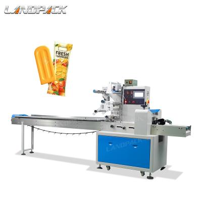 China Landpack Automatic ice cream popsicle flow packing machine popsicle packaging machine for sale