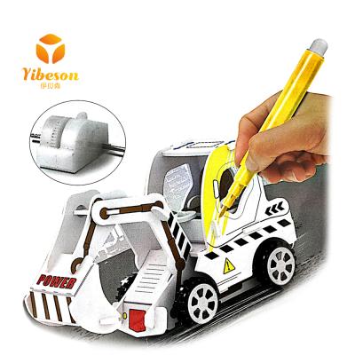 China Educational Toy Assemble The Color Salvage Truck Graffiti Indoor Puzzle Toys For Children for sale