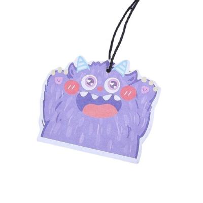 China Wholesale Eco-Friendly Hanging Car Perfume Air Fresheners Cute Print Paper Design Custom Logo for sale