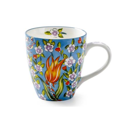 China Wholesale Disposable Nordic Style Tea Ceramic Coffee Cup Engraving Floral Mugs Ceramic Coffee for sale