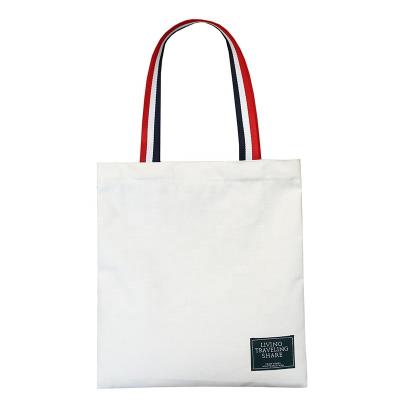 China Eco - Friendly Natural White Simple Medium Heavy Duty Canvas Tote Bag Canvas Tote Bag With Logo for sale