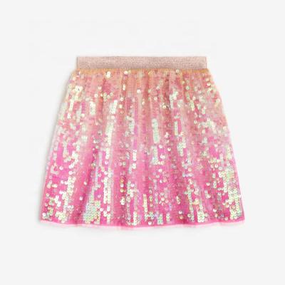 China Breathable Summer Children's Elastic Waist Skirt Cute Casual Loose Mini Sequined Skirt for Girls Baby Girl Clothing for sale