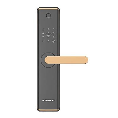 China Manufacturer HUTLON Smartdoors Big Keyless Smart Home Lock Both Sides Fingerprint Premium Quality Smart Home Locks for sale