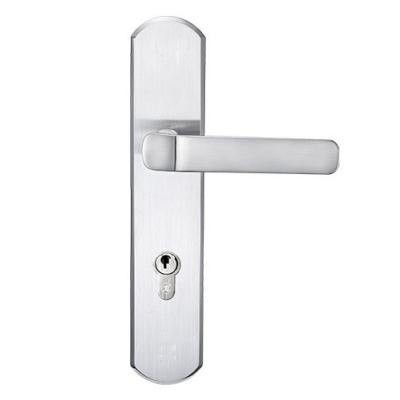 China Home Luxury Satin Nickel Lever Door Leverset Handle Tubular Lever Leverset Lock For Privacy Door Lock for sale