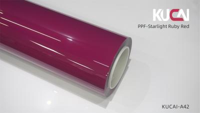 China TPU Automotive PPF Starlight Rubin Rot Farbe Farbschutzfolie gegen Spaltungen zu verkaufen