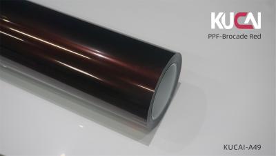 China Hydrophobische Brokat-Rote Farbe Ppf-Autowickel, selbstheilender Ppf-Film zu verkaufen