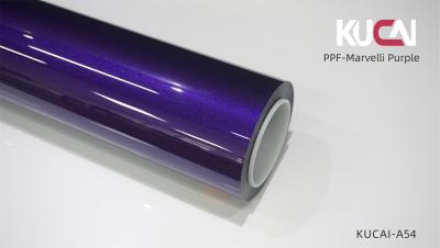 China TPU-materiaal Marvelli Purple PPF Verpakking voor auto's Verfbeschermingsfilm tegen scheuren Te koop