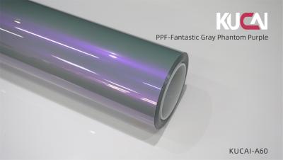 China Hydrophobic Car TPU PPF Film Fantastic Gray Charm Purple Coloured Self Healing for sale