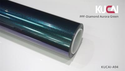 China Diamond Aurora Green Colored PPF Film Protection TPU Auto Body Protective Film roll for sale