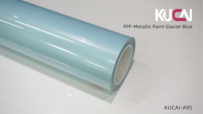 China Metalen verf Glacier Blauw PPF Auto Beschermingsfilm Anti Impact Aanpasbare kleur Te koop