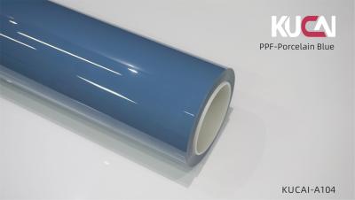 China TPU Porcelain Blue Color PPF Car Paint Protection Film Anti Scratch Self Healing for sale