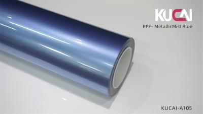 China TPU Metallic Mist Blue PPF Car Wrapping Film Self Healing Stain Resistance for sale