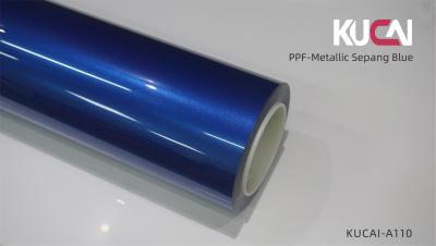 China TPU Auto Paint Protection Film Metallic Sepang Blue Color 5ft*49ft Seamless Wrap for sale