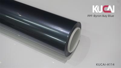 China Byron Bay Blauwe PPF wrap, 7.5 Mil PPF koplamp film anti-chip Te koop