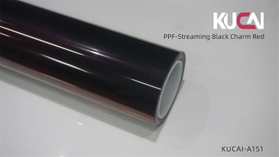 China Streaming Schwarzer Charm Rot PPF Wrap für Auto, Fahrzeug Farbschutzfilm 5ftx49ft zu verkaufen