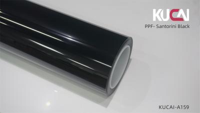 China Santorini Black Vehicle Paint Protection Film , Matt Black PPF 7.5Mil Thickness for sale