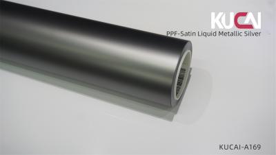 China Lubrizol TPU Car Body Matte Paint Protection Film Satin Liquid Metallic Silver Colored for sale