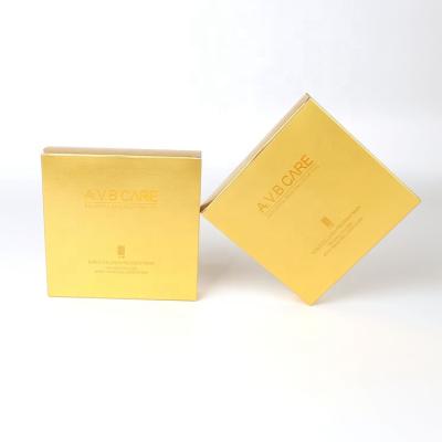 China Recyclable Black Biodegradable Pulp Box Cosmetic Recyclabe Packaging Gold Cardboard Mask Materials Luxury Personalized Custom Logo Printing Skin Care for sale