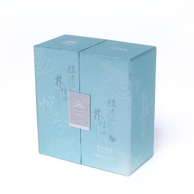 China Biodegradable Luxury Custom Smart Empty Blue For Perfume Bottle Magnetic Packaging Gift Box With Eva Luxury for sale