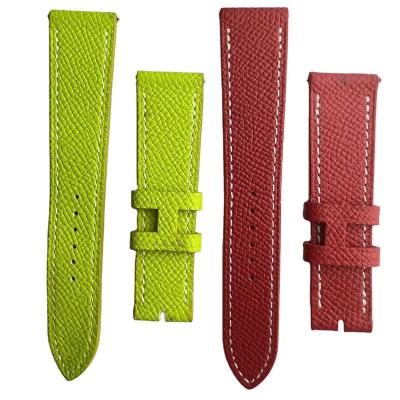 China Genuine Leather Strap 17mm 20mm Daily Life Watch Strap Applicable Herm Leather Watchband for sale