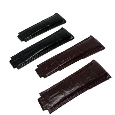 China China Manufacture Good Quantity Genuine High Grade Durable Crocodile Leather Luxury Watch Strap for sale