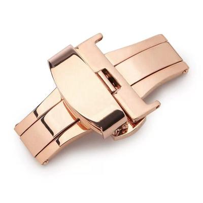 China Water Resistant Watch Accessories 10mm12mm14mm16mm18mm 20mm 22mm 24mm Stainless Steel Double Hook Clasp, High Quality Watch Clasp for sale