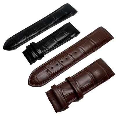 China Durable calf leather belt, maker is 24 mm spot wristwatches, suitable for tissot Seiko for sale