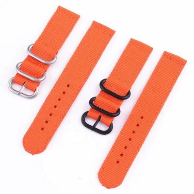 China Nylon Braided Textile Watch Band 18mm 20mm Strap 24mm , High End Round Buckle Watchband for sale