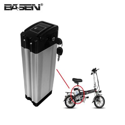 China Silver E-Bike Basen Fish Lithium Battery Pack 10S2P 60V 36V 10Ah 20Ah Electric Bike Ebike Battery for sale