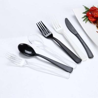 China Party restaurant picnic biodegradable bulk birch spoon/plastic forks/disposable plastic knives cutlery for sale