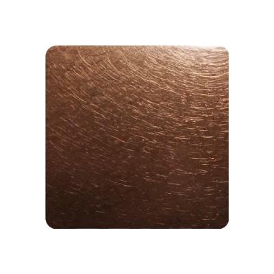 China For Buildings And Elevators Decoration AISI 304 316 201 430 Stainless Steel Sheets Vibration Brown PVD AFP Finish For Buildings Decoration And Elevator Beautify for sale