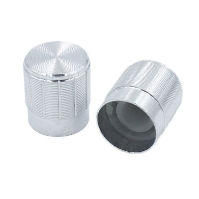 China Wholesale Alloys and Plastics Aluminum Alloy 15mm*17mm Potentiometer Silver Knob Inner Hole 6mm for WH148/097 for sale